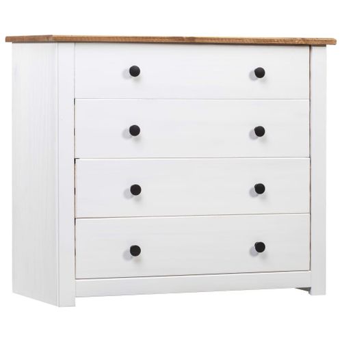 Vidaxl Armoire Latérale Blanc 80x40x73 Cm Pin Assortiment Panama