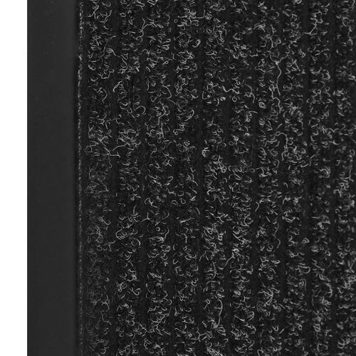Vidaxl Paillasson Rayé Anthracite 80x120 Cm