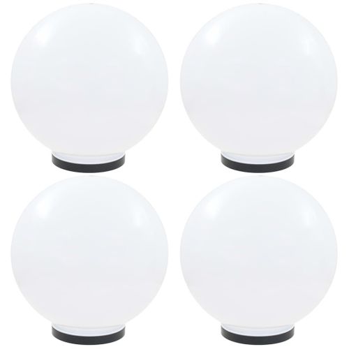 Vidaxl Lampes À Led Sous Forme De Boule 4 Pcs Sphérique 40 Cm Pmma