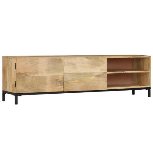 Vidaxl Meuble Tv 145x30x41 Cm Bois Massif De Manguier