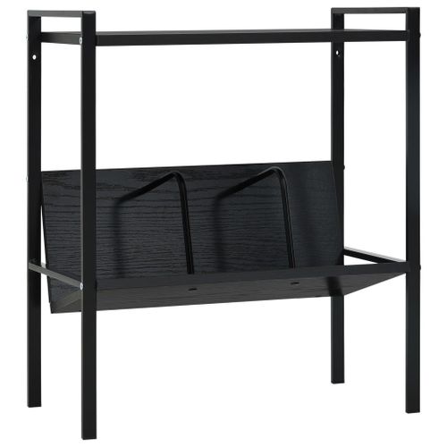 Vidaxl Bibliothèque 2 Niveaux Noir 52x28x59 Cm Bois D'ingénierie