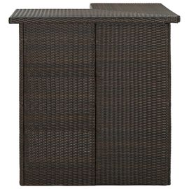 Vidaxl Ensemble De Bar De Jardin 16 Pcs Coussins Résine Tressée Marron