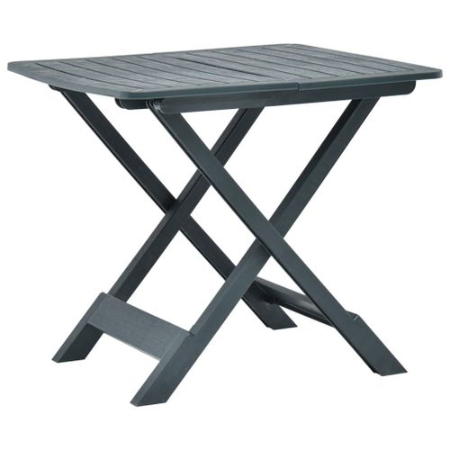 Vidaxl Table Pliable De Jardin Vert 79x72x70 Cm Plastique
