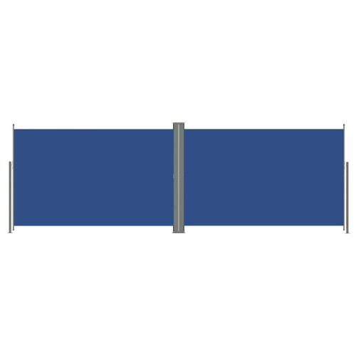 Auvent Paravent Store Brise-Vue Latéral Rétractable De Patio Jardin Terrasse Balcon Protection Visuelle Écran Bleu 200 X 600 Cm Helloshop26 02_0007148