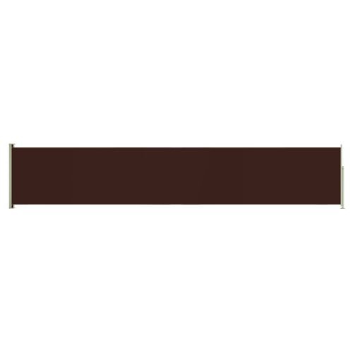Auvent Paravent Store Brise-Vue Latéral Rétractable De Patio Jardin Terrasse Balcon Protection Visuelle Écran 117 X 600 Cm Marron Helloshop26 02_0007216