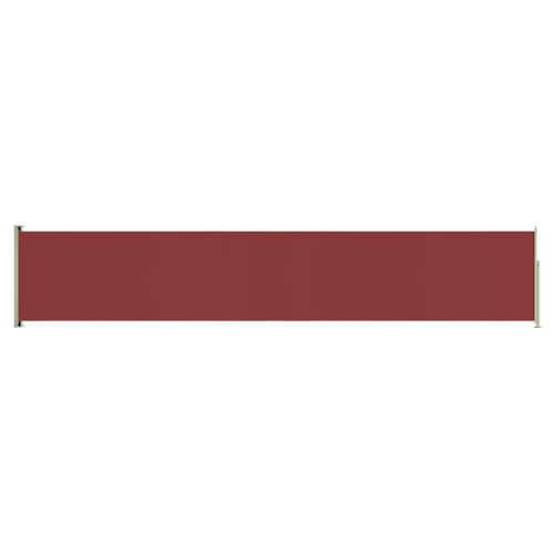 Auvent Paravent Store Brise-Vue Latéral Rétractable De Patio Jardin Terrasse Balcon Protection Visuelle Écran 117 X 600 Cm Rouge Helloshop26 02_0007218