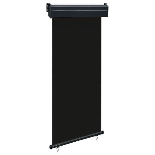 Auvent Paravent Store Brise-Vue Latéral Rétractable De Patio Jardin Terrasse Balcon Protection Visuelle Écran 80 X 250 Cm Noir Helloshop26 02_0007042