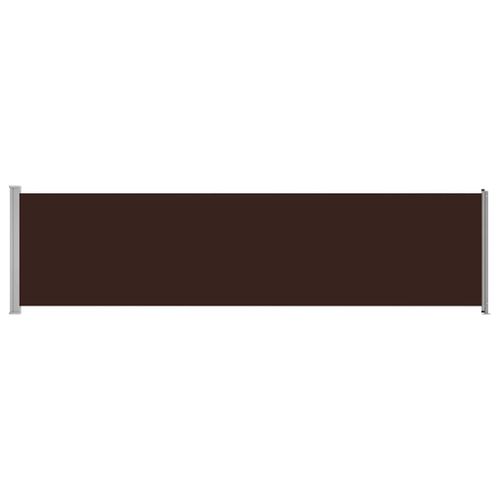 Auvent Paravent Store Brise-Vue Latéral Rétractable De Patio Jardin Terrasse Balcon Protection Visuelle Écran 600 X 160 Cm Marron Helloshop26 02_0007386