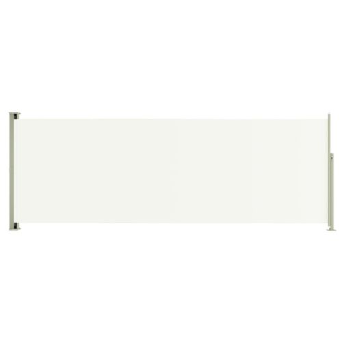 Auvent Paravent Store Brise-Vue Latéral Rétractable De Patio Jardin Terrasse Balcon Protection Visuelle Écran 220 X 600 Cm Crème Helloshop26 02_0007383