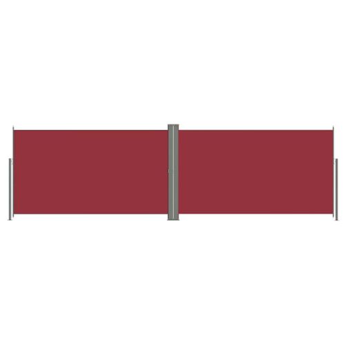 Auvent Paravent Store Brise-Vue Latéral Rétractable De Patio Jardin Terrasse Balcon Protection Visuelle Écran 180 X 600 Cm Rouge Helloshop26 02_0007469