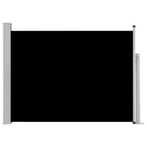 Auvent Paravent Store Brise-Vue Latéral Rétractable De Patio Jardin Terrasse Balcon Protection Visuelle Écran 100 X 500 Cm Noir Helloshop26 02_0007193