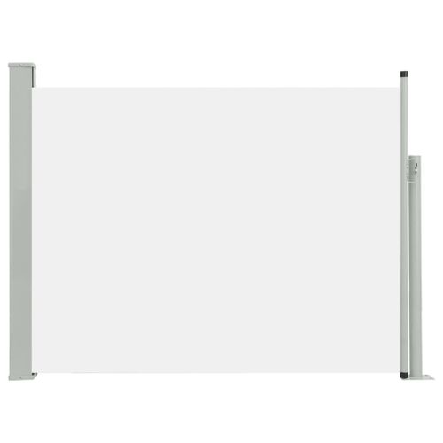 Auvent Paravent Store Brise-Vue Latéral Rétractable De Patio Jardin Terrasse Balcon Protection Visuelle Écran 140 X 500 Cm Crème Helloshop26 02_0007253