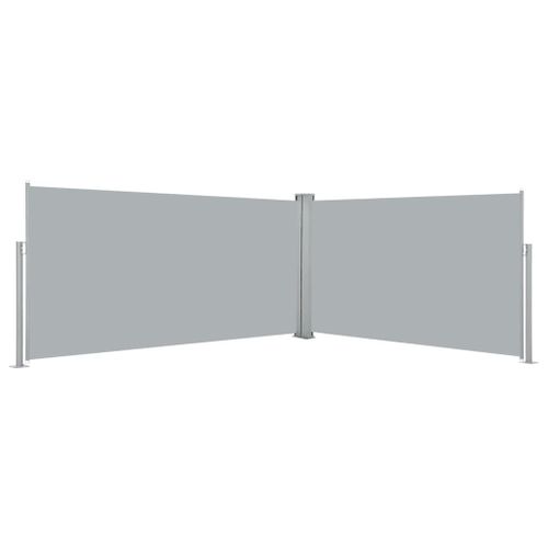 Auvent Paravent Store Brise-Vue Latéral Rétractable De Patio Jardin Terrasse Balcon Protection Visuelle Écran 160 X 600 Cm Gris Helloshop26 02_0007100