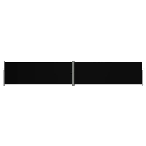 Auvent Paravent Store Brise-Vue Latéral Rétractable De Patio Jardin Terrasse Balcon Protection Visuelle Écran 180 X 1000 Cm Noir Helloshop26 02_0007441