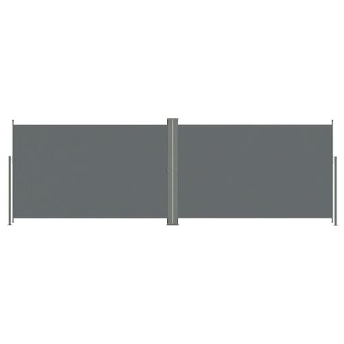 Auvent Paravent Store Brise-Vue Latéral Rétractable De Patio Jardin Terrasse Balcon Protection Visuelle Écran 220 X 600 Cm Anthracite Helloshop26 02_0007126