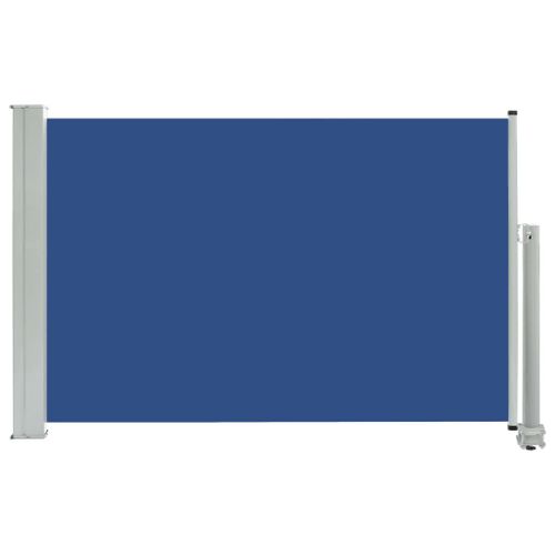 Auvent Paravent Store Brise-Vue Latéral Rétractable De Patio Jardin Terrasse Balcon Protection Visuelle Écran 60 X 300 Cm Bleu Helloshop26 02_0007388