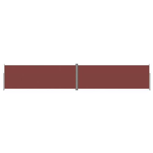 Auvent Paravent Store Brise-Vue Latéral Rétractable De Patio Jardin Terrasse Balcon Protection Visuelle Écran 220 X 1200 Cm Marron Helloshop26 02_0007423