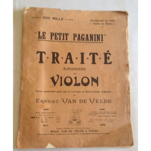 Traité Élémentaire De Violon "Le Petit Paganini 200e Mille