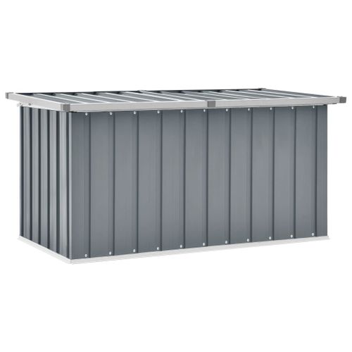 Vidaxl Boîte De Rangement De Jardin Gris 129x67x65 Cm