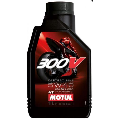 Bidon D'huile Motul 300v Factory Line Road Racing 5w40 100% Synthèse Pour Moto 1l