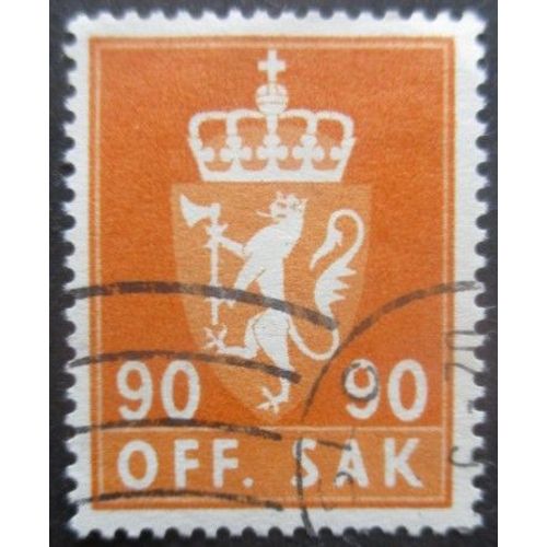 Norvege Service N°86a Papier Ordinaire Oblitéré