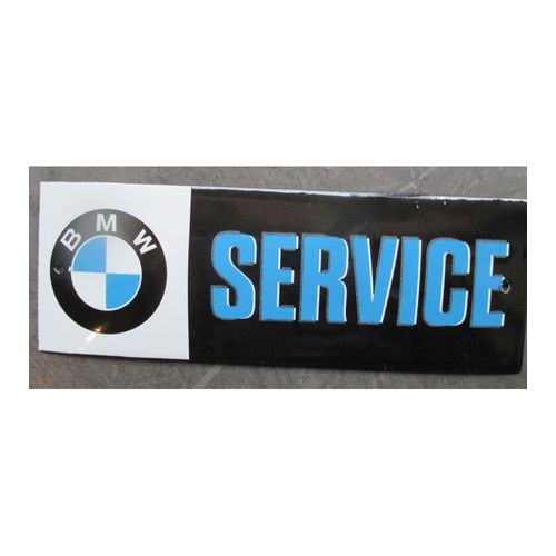 Mini Plaque Emaillée Bmw Service 20x7 Cm Deco Garage Email