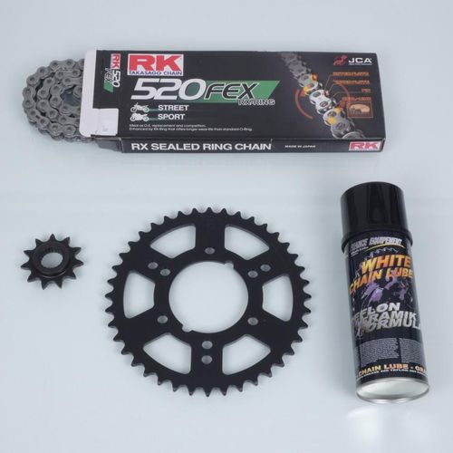Kit Chaîne Fe 11x40 Pas 520 Pour Quad Polaris 330 Trail Blazer 2008 À 2013 Neuf