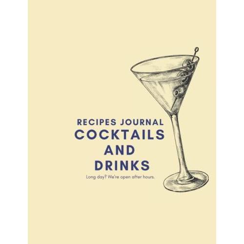 Cocktails Recipe Journal Blank Template: Cocktail And Bar Drinks Recipe Book Organizer. Great Gifts For Bartender, Home Bartending, Mixologists, ... Minimalist. Honu Bookclub.: Classic Cocktails