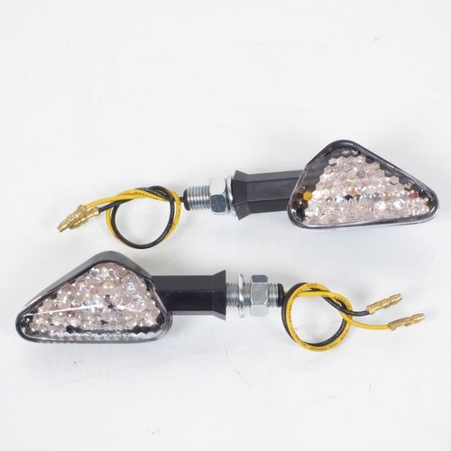 Paire De Clignotant Ermax À Led Avec Tige Filetée De 10mm Coloris Noir Neuf