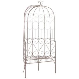 Banc de jardin fer forgé patiné marron antique confortable 229,00