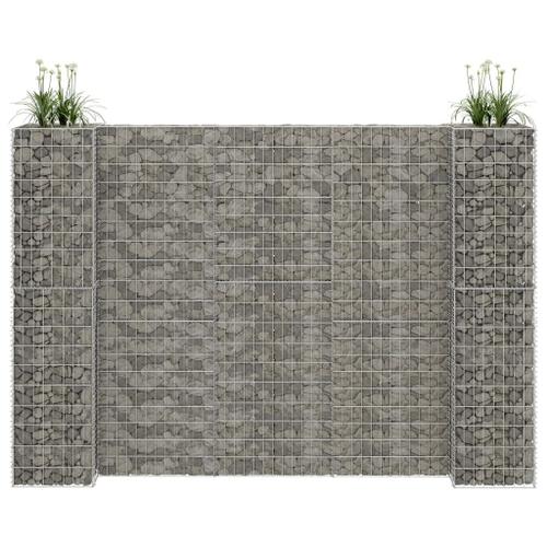 Vidaxl Jardinière À Gabion En H Fil D'acier 260x40x200 Cm