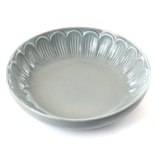 Assiette Creuse Pétale Gris (Lot De 2)