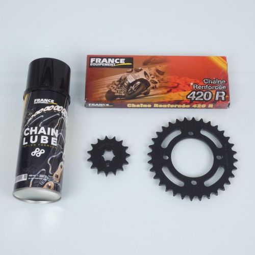 Kit Chaîne France Equipement Pour Moto Enfant Yamaha 80 Pw 1991-2011 15 X 32 / 21w / 4bc Neuf