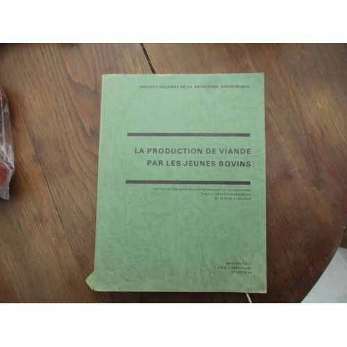 La Production De Viande Par Les Jeunes Bovins