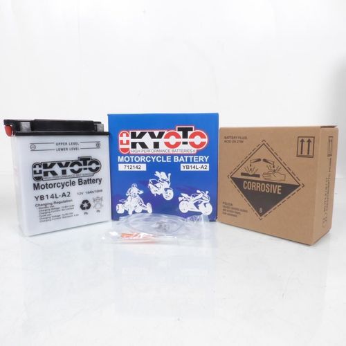 Batterie Kyoto Pour Moto Cagiva 350 W12 1993 À 1997 Yb14l-A2 / 12v 14ah Neuf