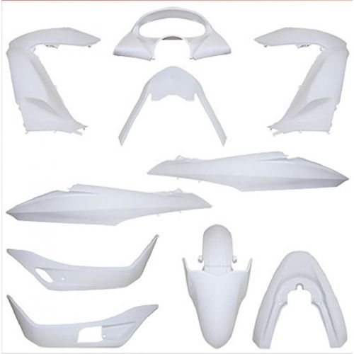 Kit Carénage P2r Pour Scooter Honda 125 Pcx 2010 À 2013 Blanc Brillant 10 Pièces