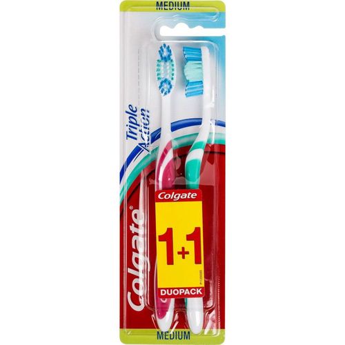 Colgate - Pack De 2 Brosses À Dents Triple Action - Médium - 