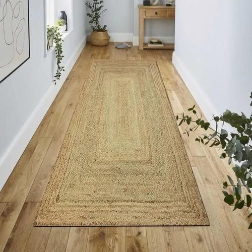 Vegetal Jute - Tapis De Couloir En Jute Tressé Naturel 80x250
