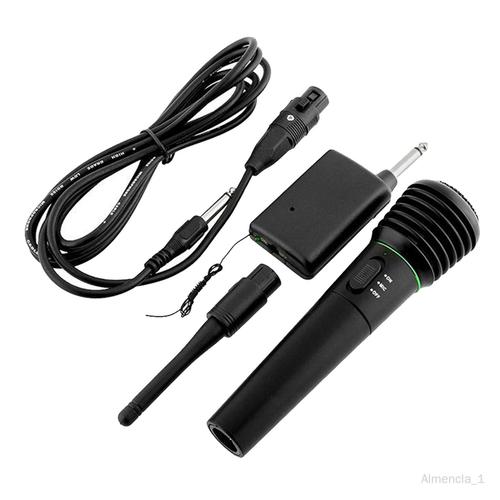 Sans fil Filaire Microphone à main Système avec Récepteur XLR 6.35mm Câble