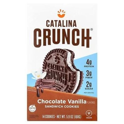 Catalina Crunch, Cookies Sandwichs, Chocolat Et Vanille, 14 Cookies, 168 G