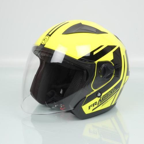 Casque Jet One Jettone Jaune Noir Homme Femme Taille Xs 53-54cm Scooter Pour Moto Neuf