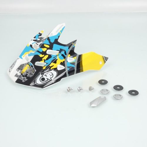 Casqutte Visière De Casque Cross One Bad Bully Bleu Pour Moto Enduro Quad Tt Neuf