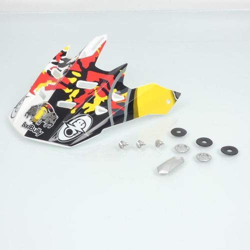 Casquette Visière De Casque Cross One Bad Bully Rouge Pour Moto Enduro Tt Quad Neuf