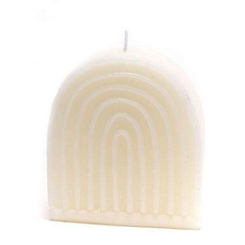 Bougie Rainbow grand modèle blanche (lot de 6)