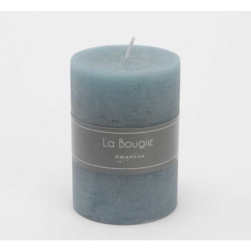 Bougie petit cylindre 7 x 10 cm bleu (lot de 6)