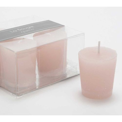 Lot de 4 bougies Votive 4,3 x 4,7 cm rose