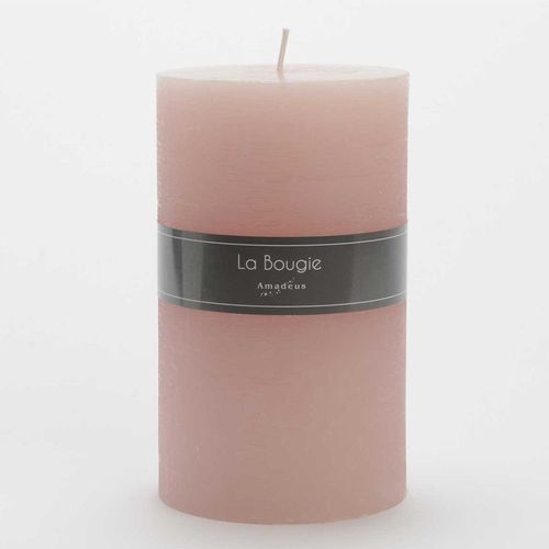 Bougie maxi cylindre rose 17 X 10 cm (lot de 6)