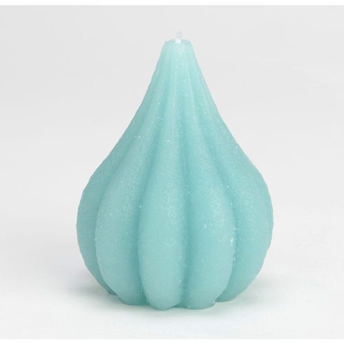 Bougie Poire 7,5 x 10 cm bleu azur (lot de 6)