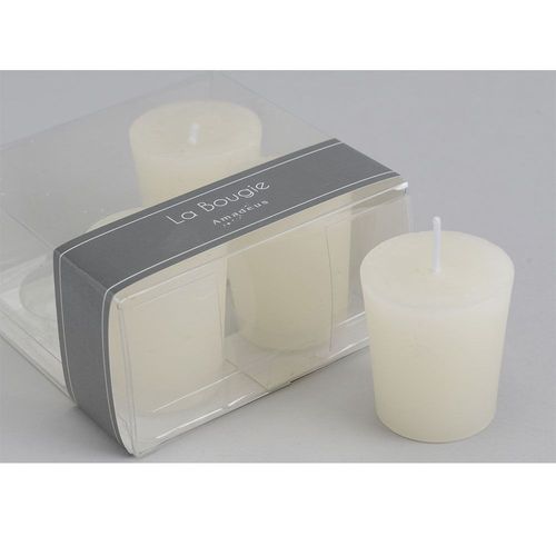 Lot de 4 bougies Votive 4,3 x 4,7 cm crème