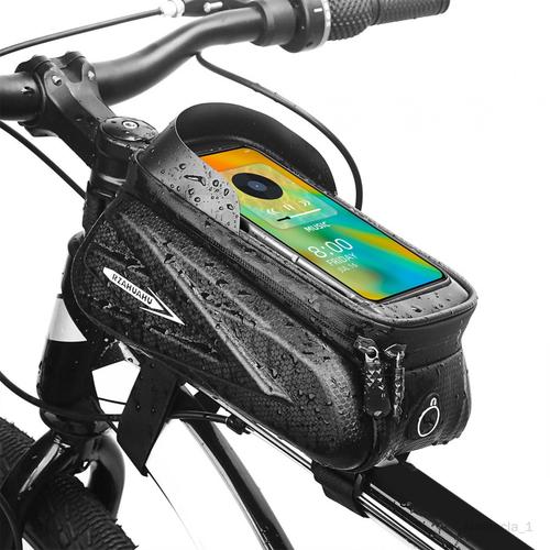 Support de téléphone portable pour guidon de vélo et VTT, sacoche étanche  de 6,9 pouces